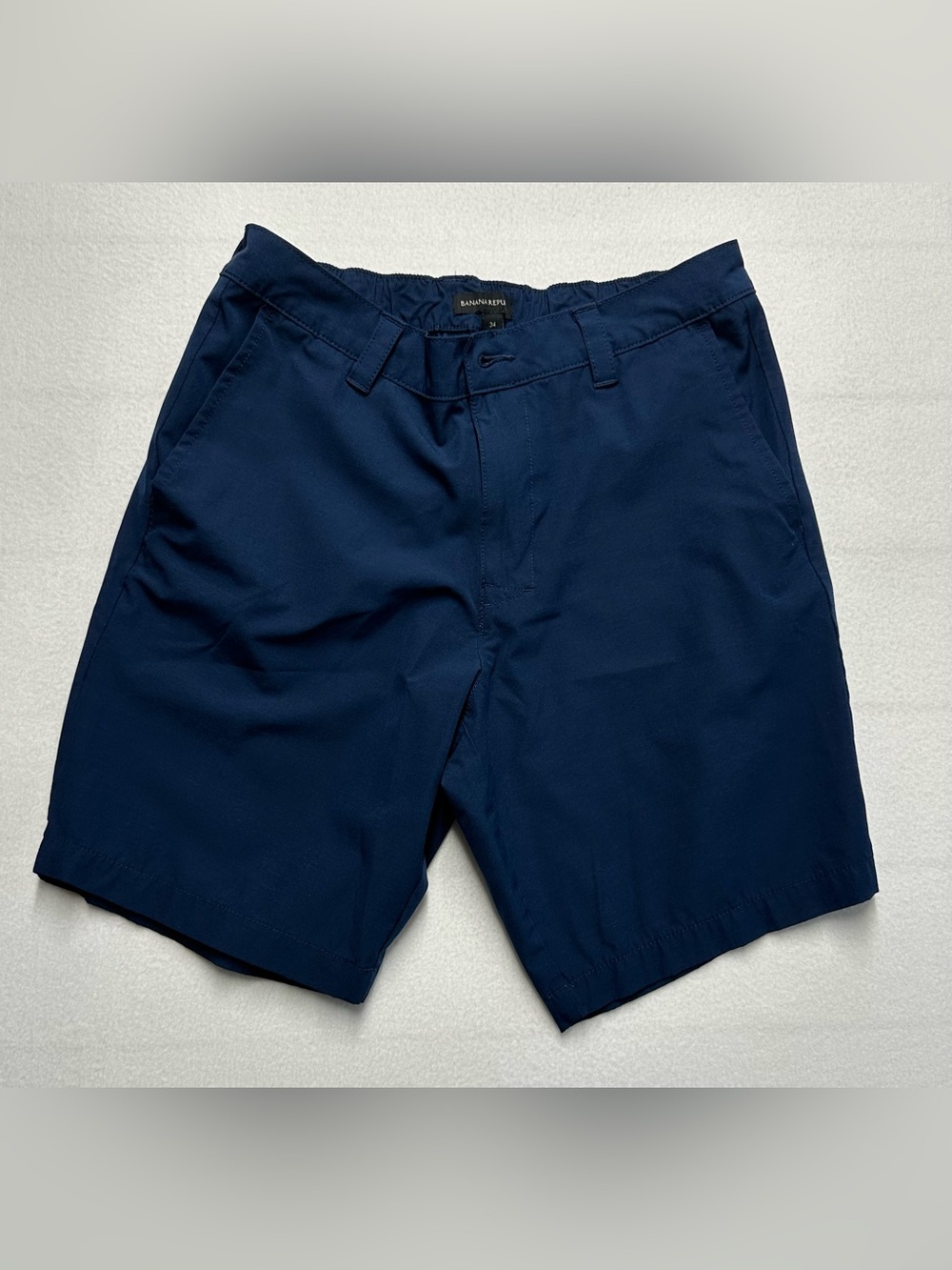 Banana Republic Men's Dark Navy Flat Front Chino Shorts | 9” Inseam